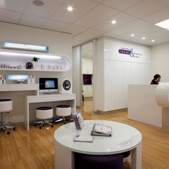 Personalised commercial design service Custom joinery, 2 pac finish, white 2 pac, retail design, commercial design, custom coffee table, custom stool, backlit shelving, reception desk design, cabinet design, product display